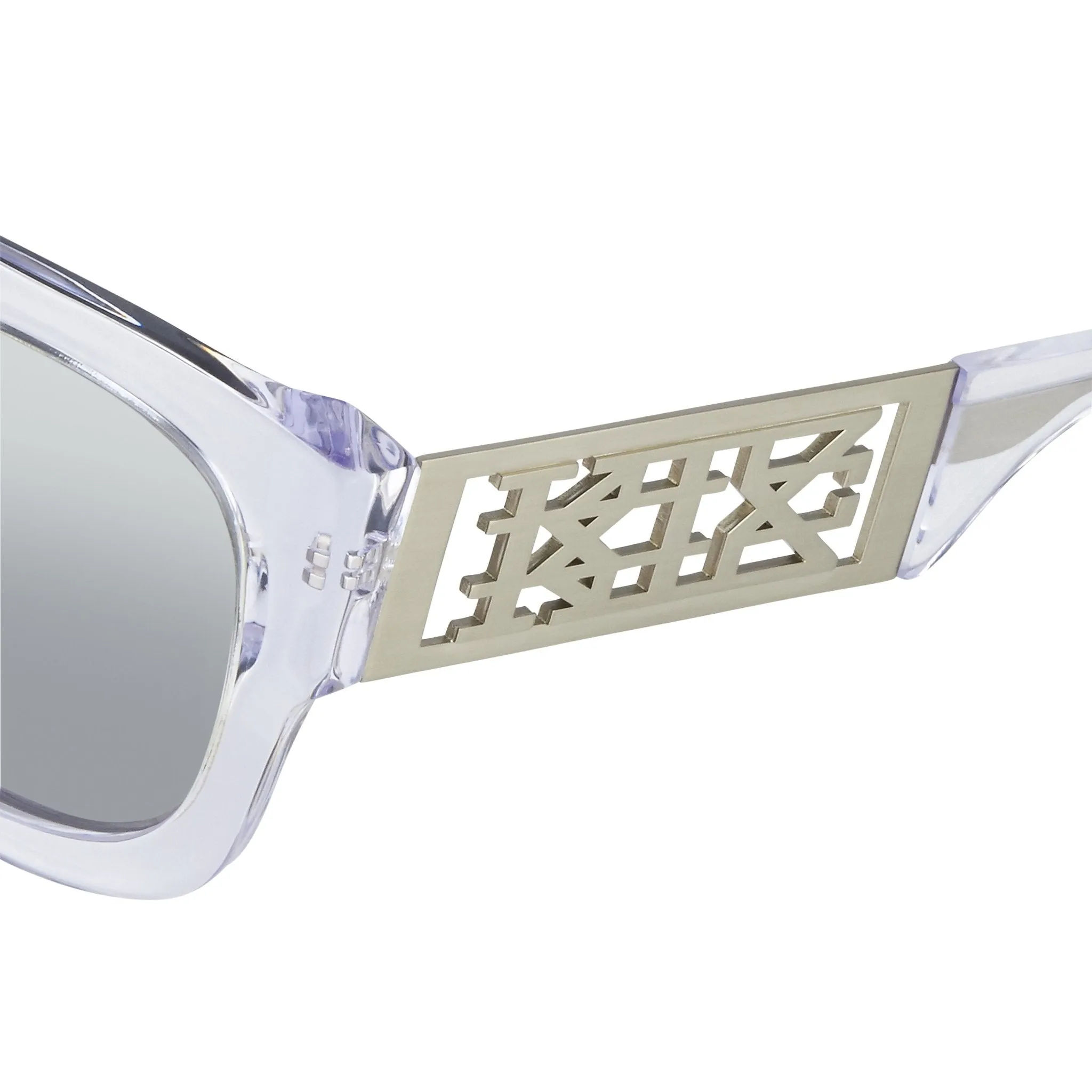 Kokon To Zai Sunglasses Oversized Clear and Silver