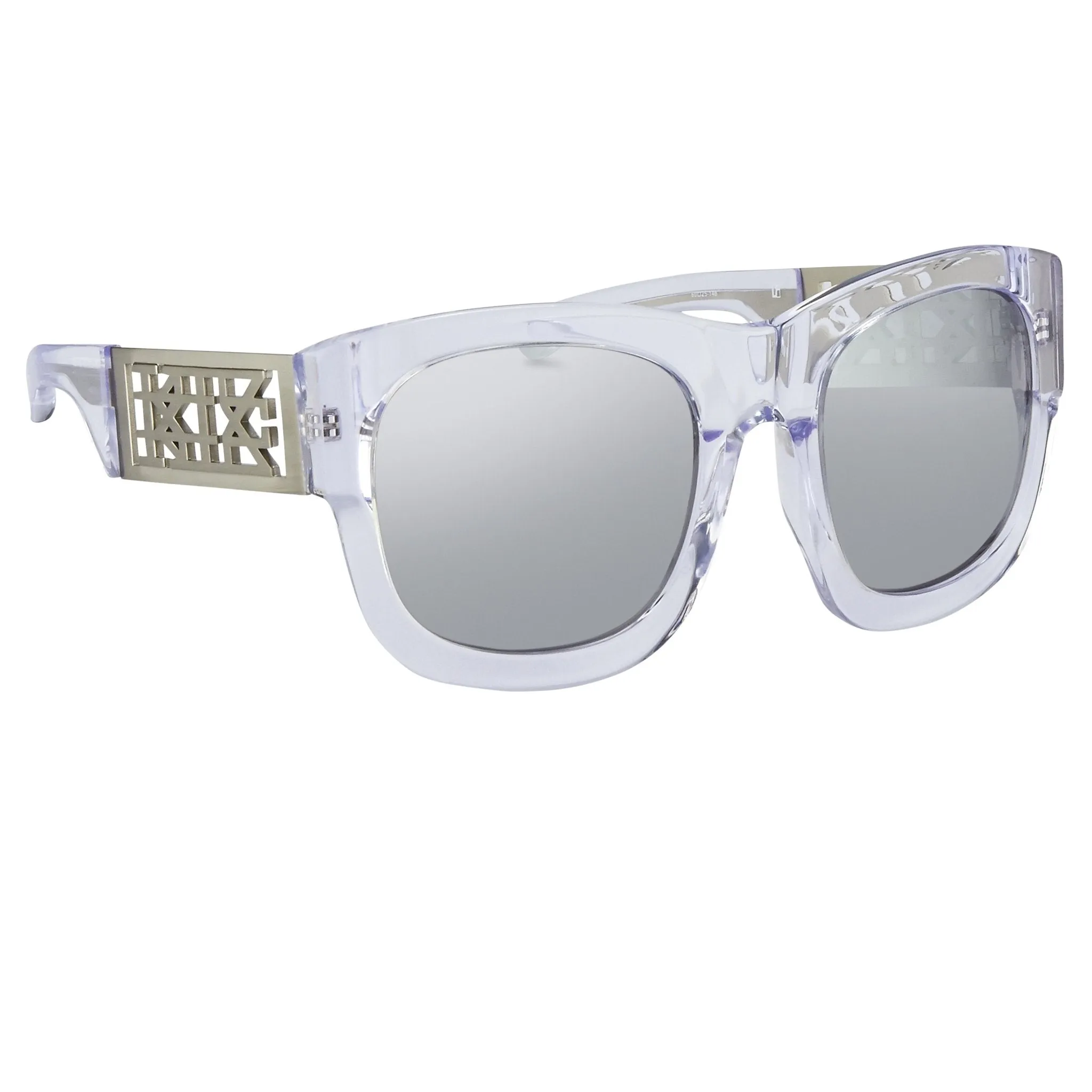 Kokon To Zai Sunglasses Oversized Clear and Silver