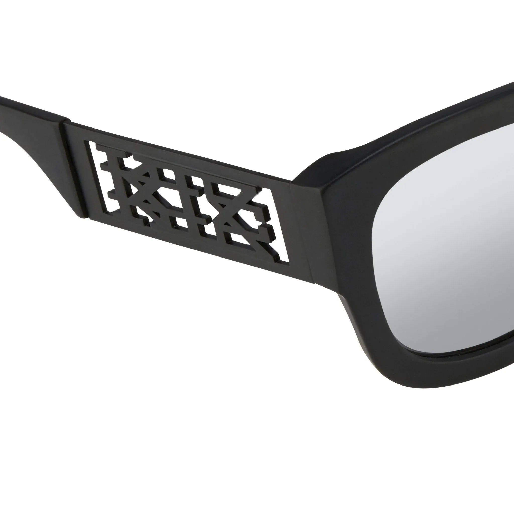 Kokon To Zai Sunglasses Oversized Matte Black and Silver