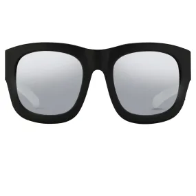 Kokon To Zai Sunglasses Oversized Matte Black and Silver