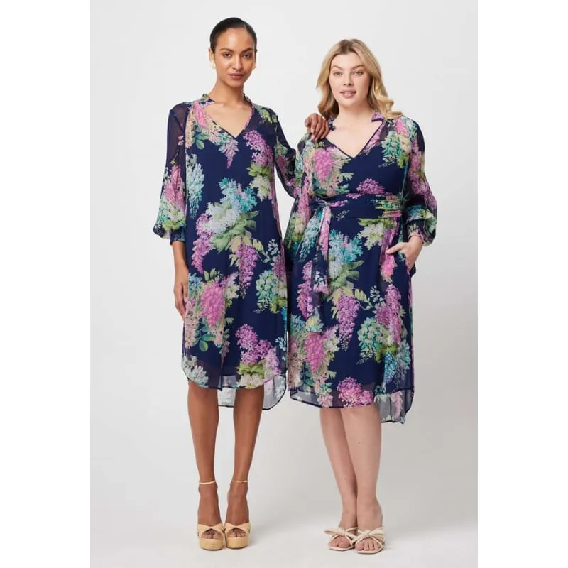 Lane Viscose Chiffon Dress | Wisteria Alba