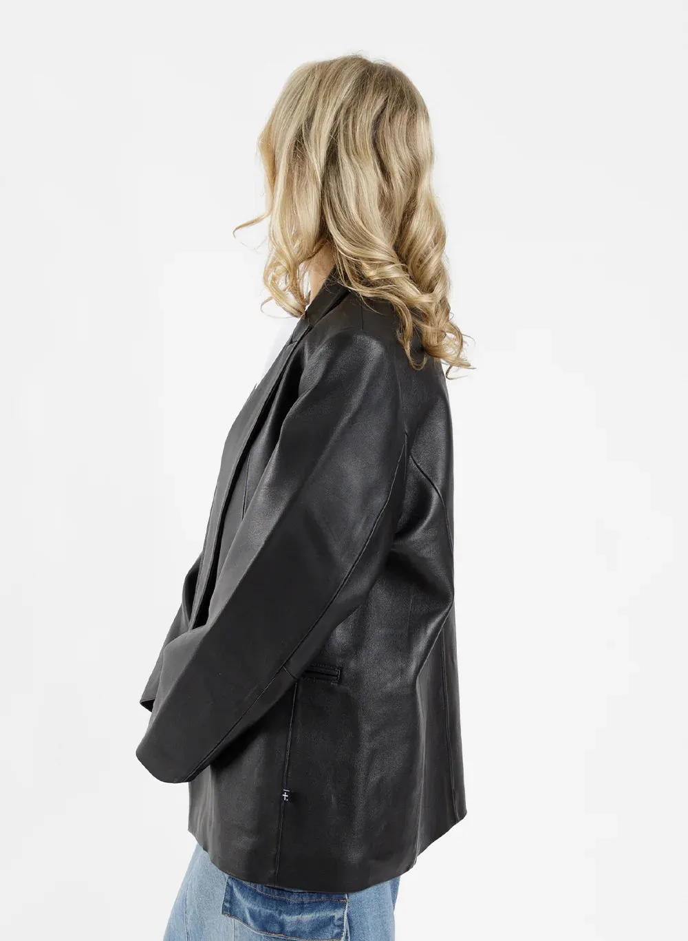 Leather Tux Jacket - Black