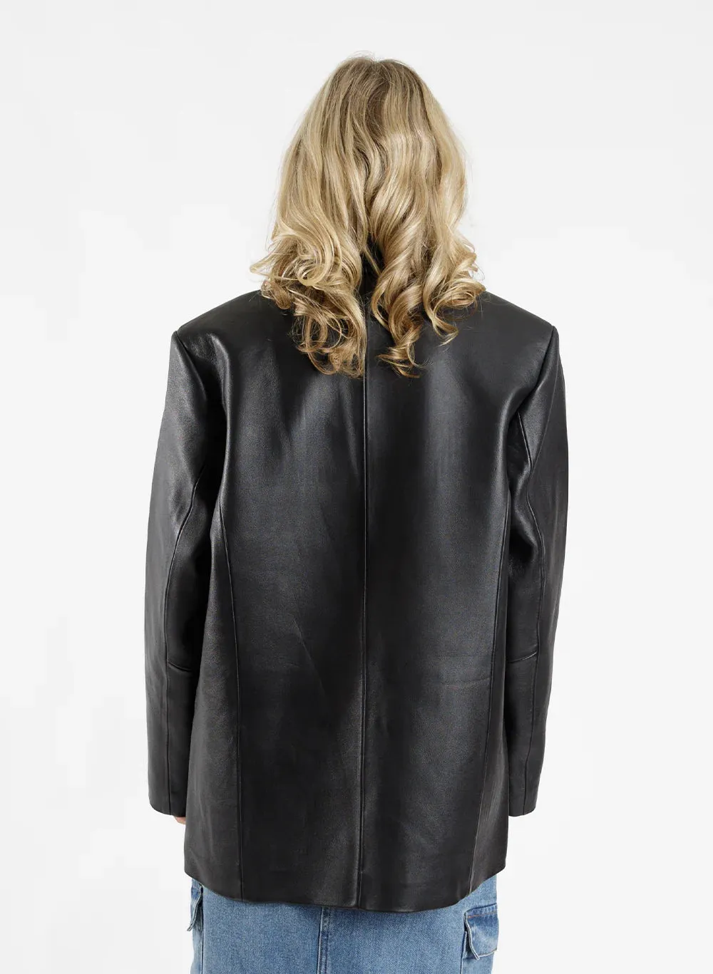 Leather Tux Jacket - Black