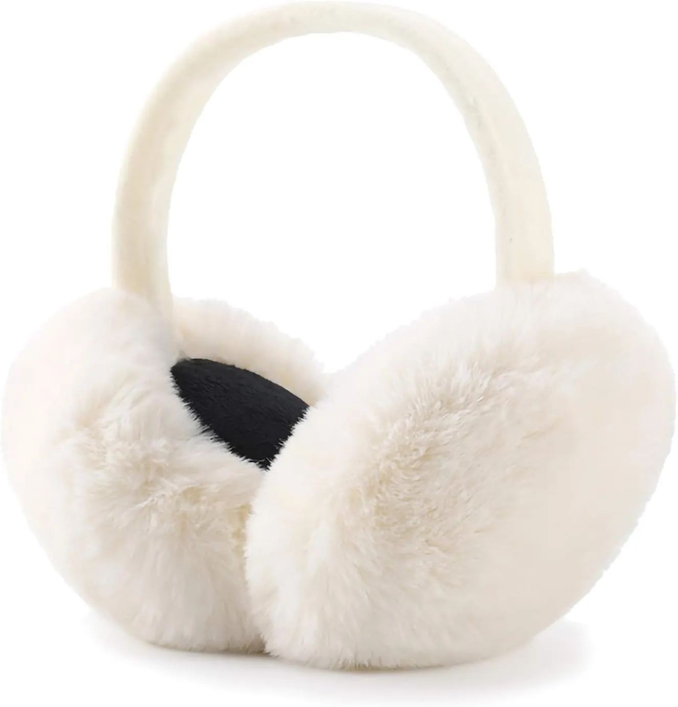 Light Khaki Faux Fur Winter Style Ear Muffs