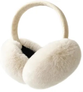 Light Khaki Faux Fur Winter Style Ear Muffs