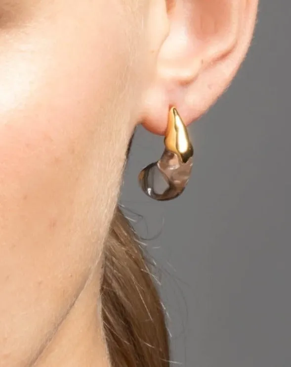 Liquid Lucite Arched Small Post Earring