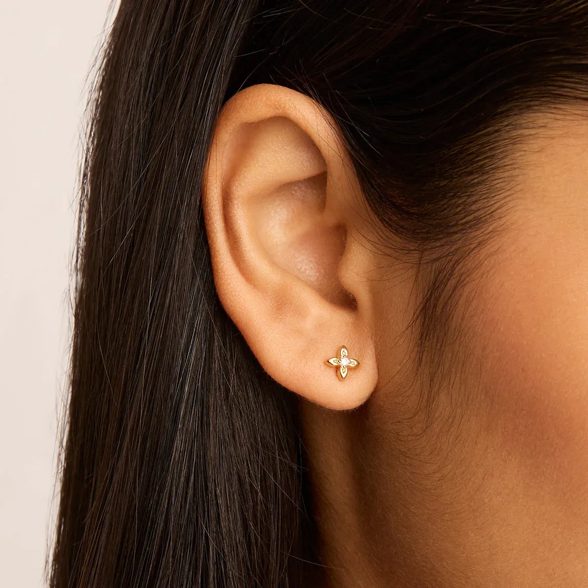 Live in Light Lotus Stud Earrings