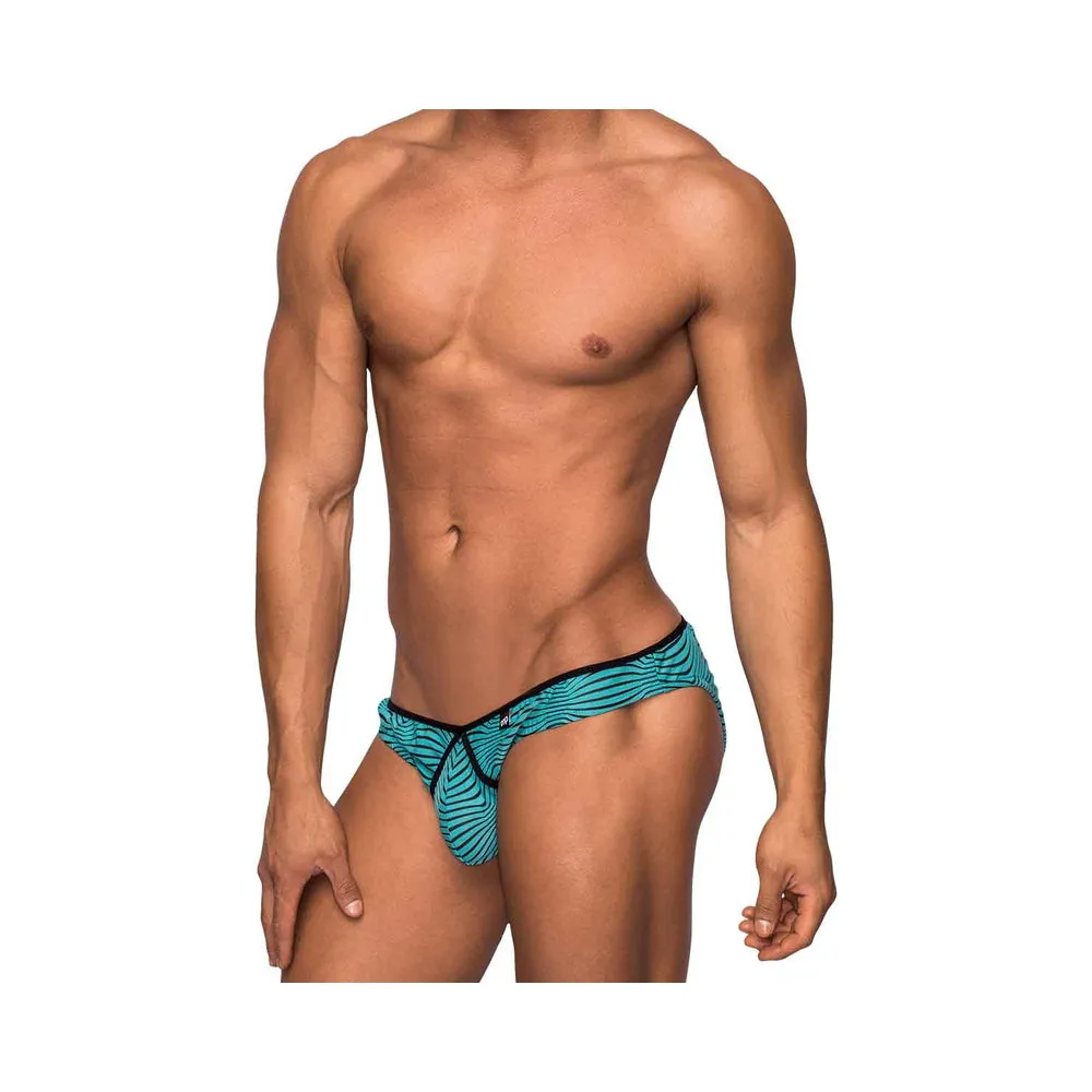 Male Power Tranquil Abyss Mini Bikini Seafoam/black Medium