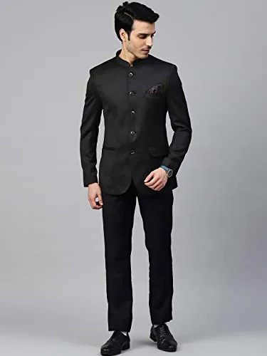 MANQ Men's Slim Fit Casual and Formal Blazer (Black -36)