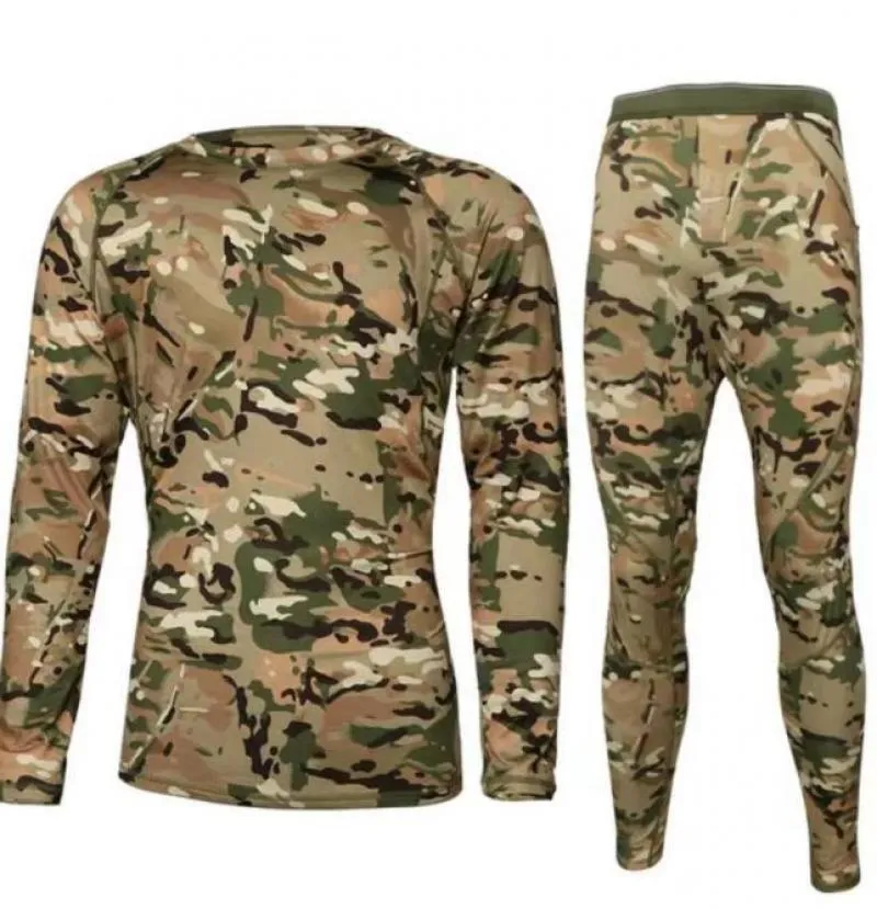 Men's Camouflage Fleece Thermal Underwear Set 67895465L