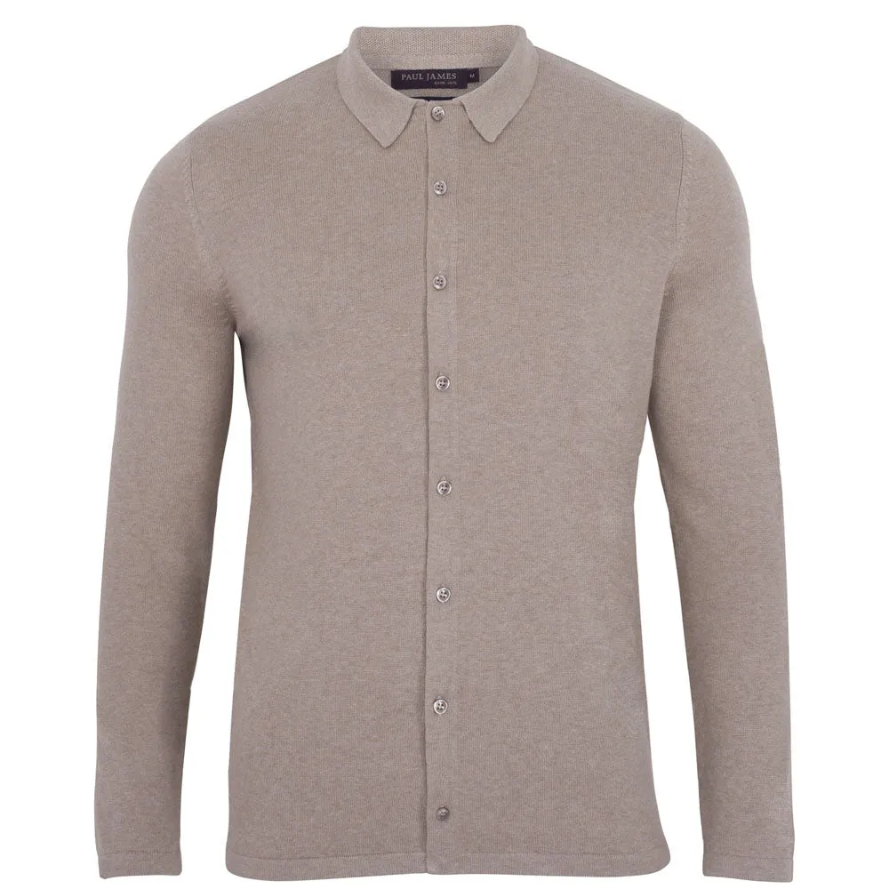 Mens Lightweight Cotton Knitted Shirt