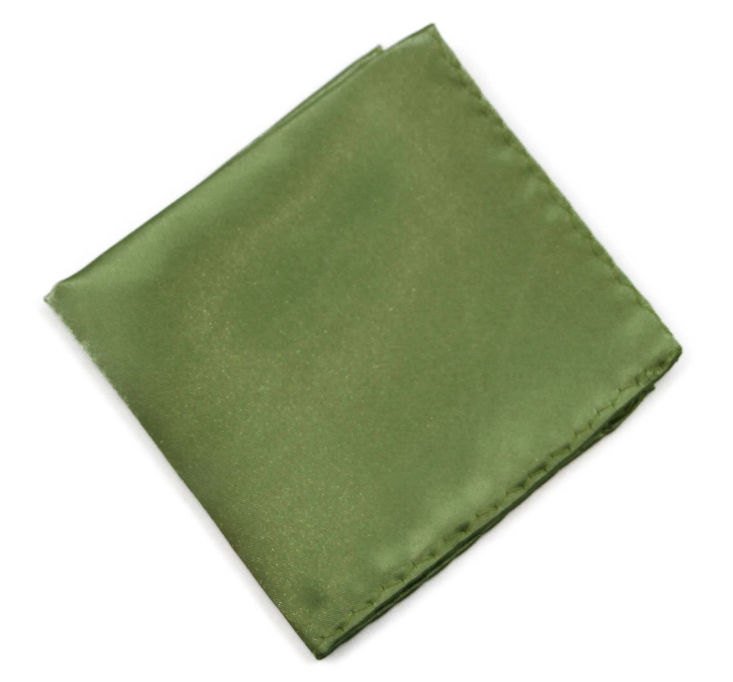 Mens Olive Pocket Square