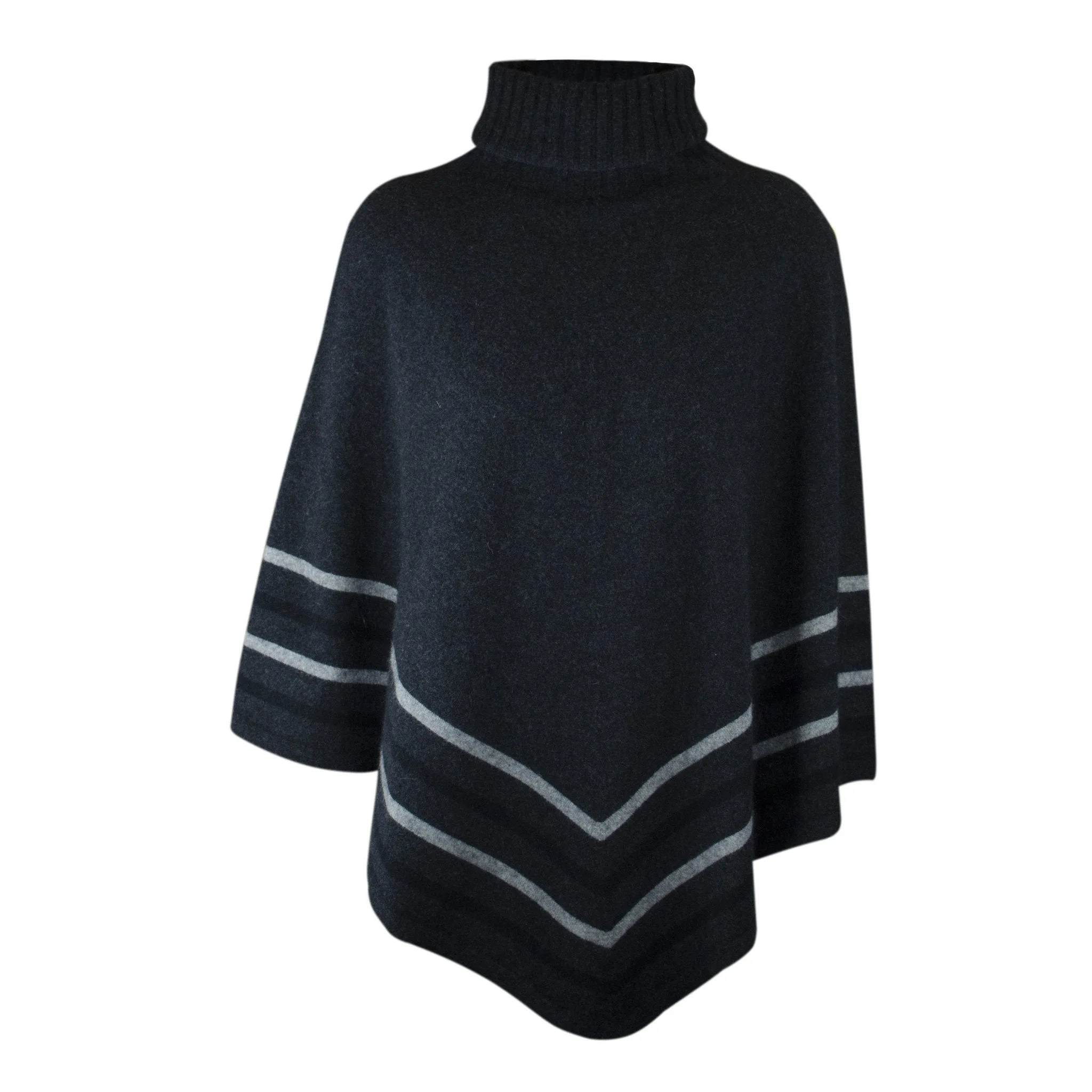 Merinosilk Stripe Poncho