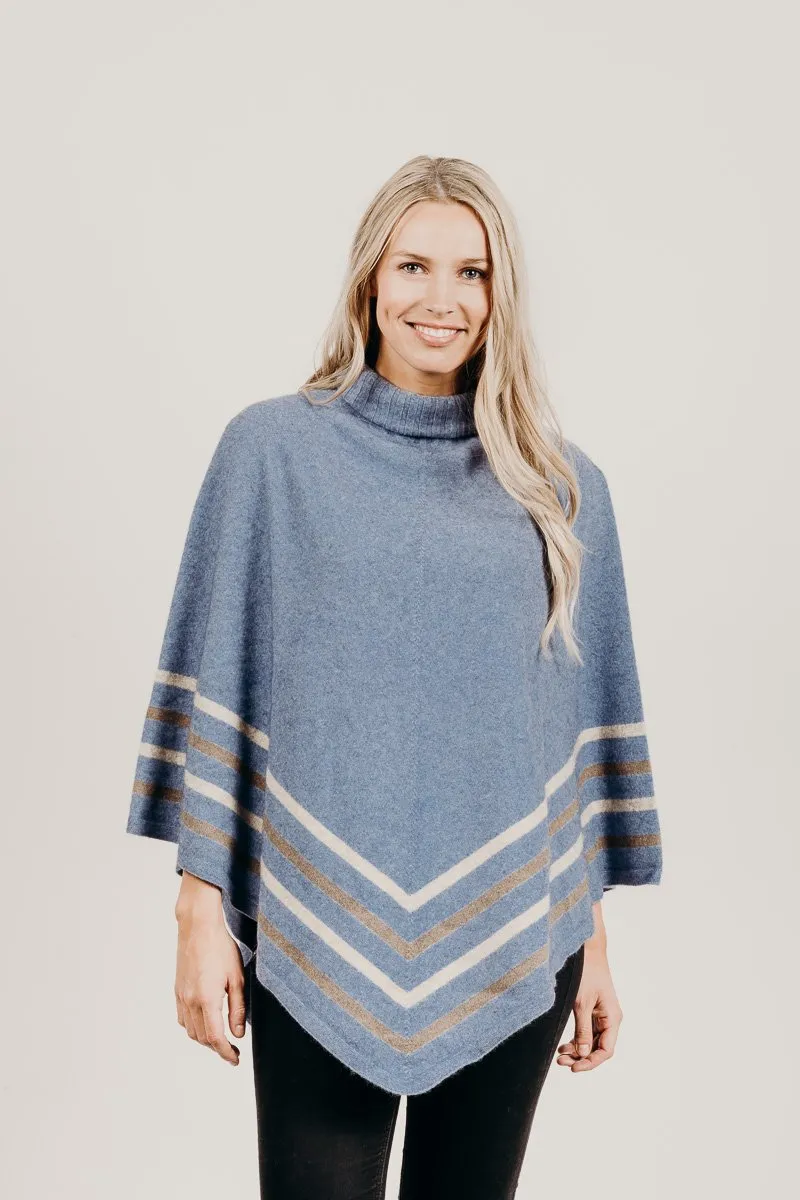 Merinosilk Stripe Poncho