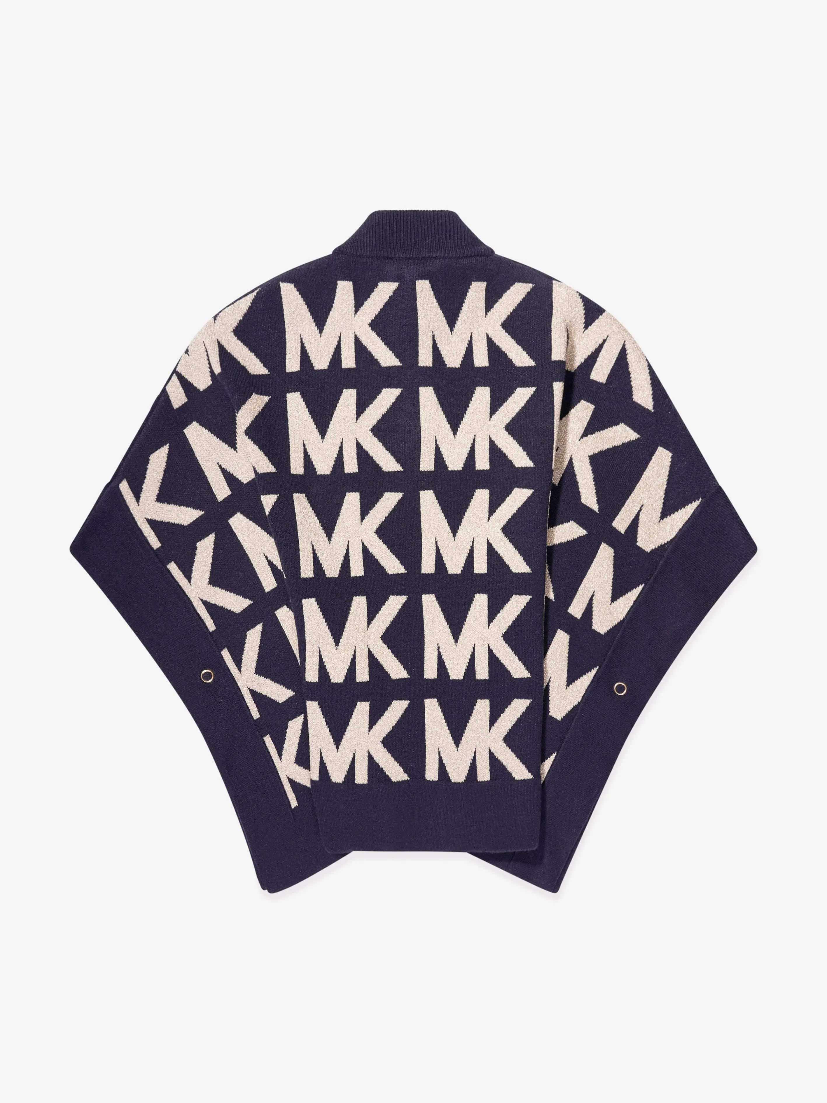 Michael Kors Girls Knitted Cape in Navy