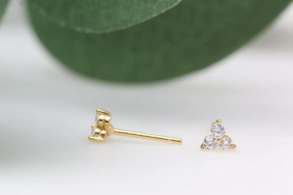 Micro CZ Pyramid Studs