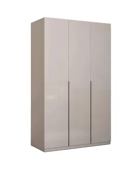 MW3G 3 Door High Gloss Wardrobe Cappuccino