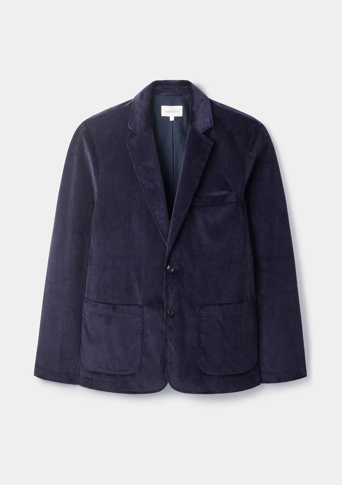 Navy Cotton-Corduroy Blazer