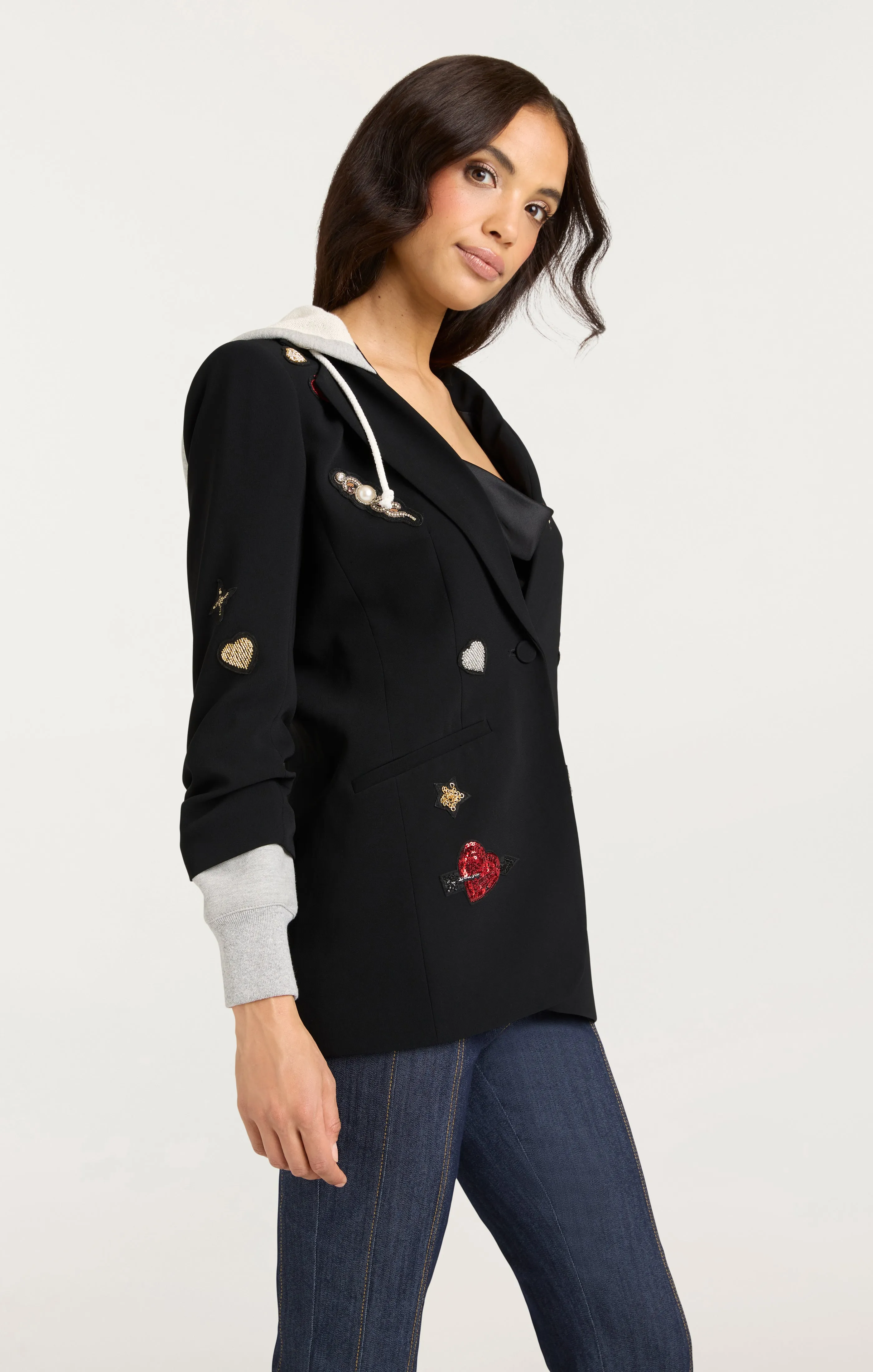 Nebula Embellished Hooded Khloe Blazer