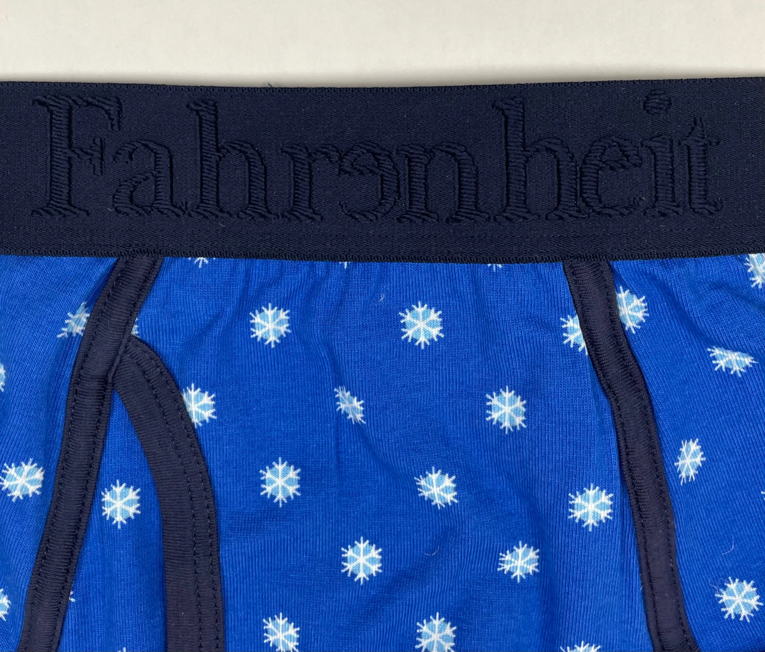 Newman Boxer Brief | Snowflake Blue/White