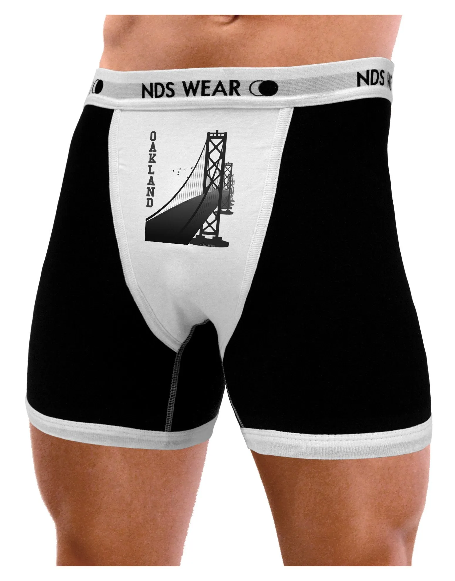 Oakland Text Bay Bridge Mens Boxer Brief Underwear