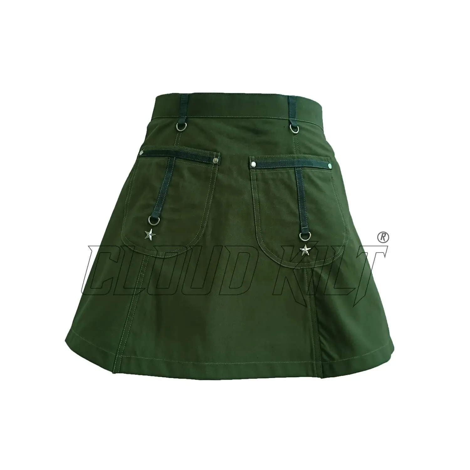 Olive Green Women Fashion Kilt