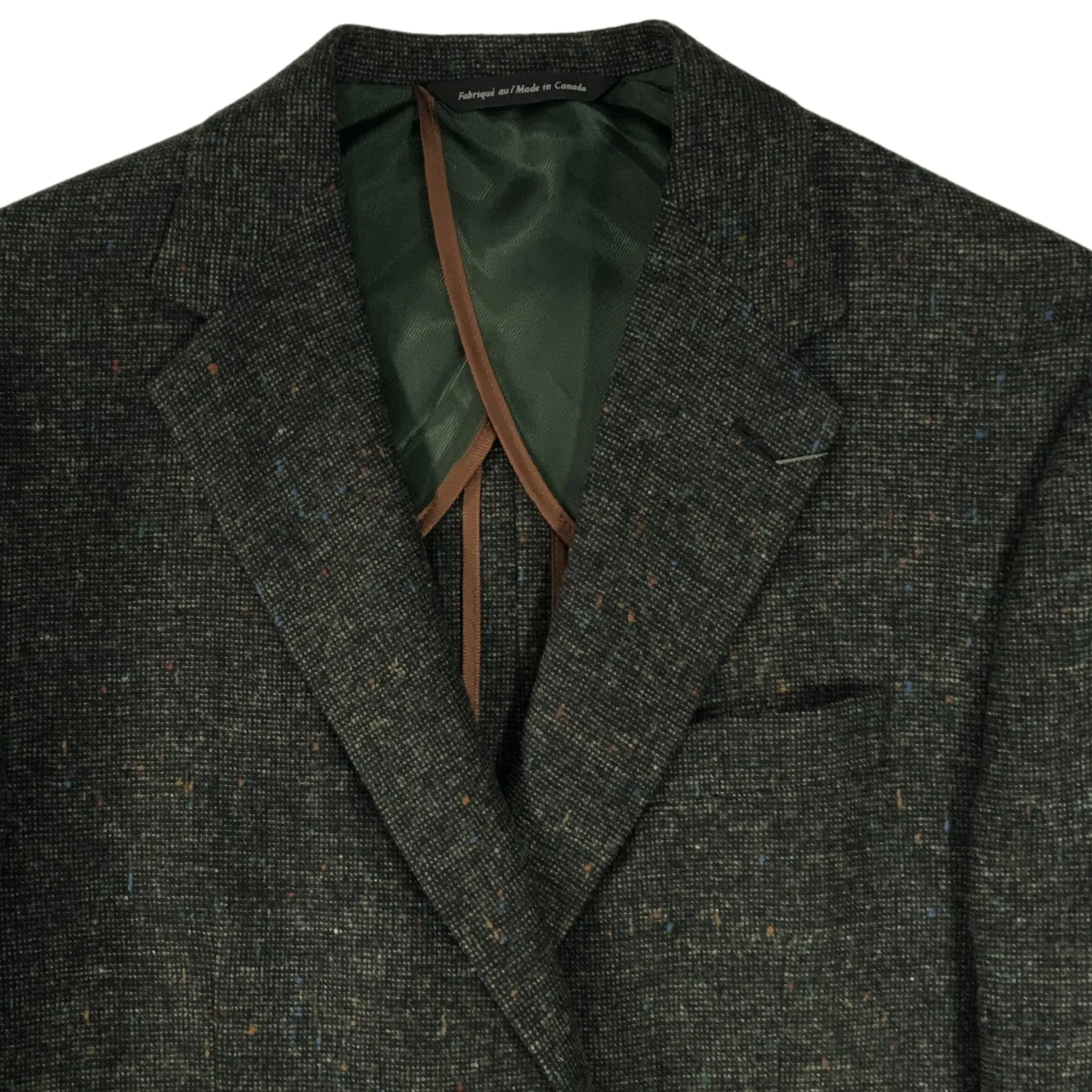 Olive Nep Tweed Two Button Wool Sport Jacket