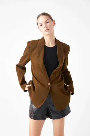 Olive Single Breasted Blazer - FINAL SALE