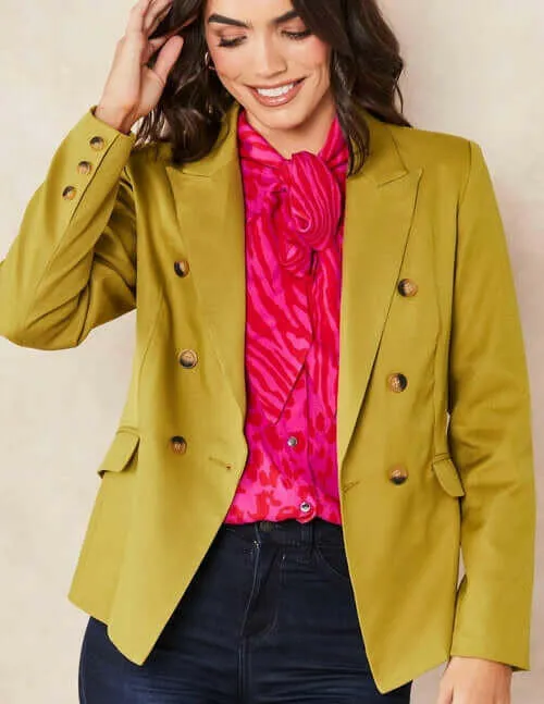 Olive Solid Blazer