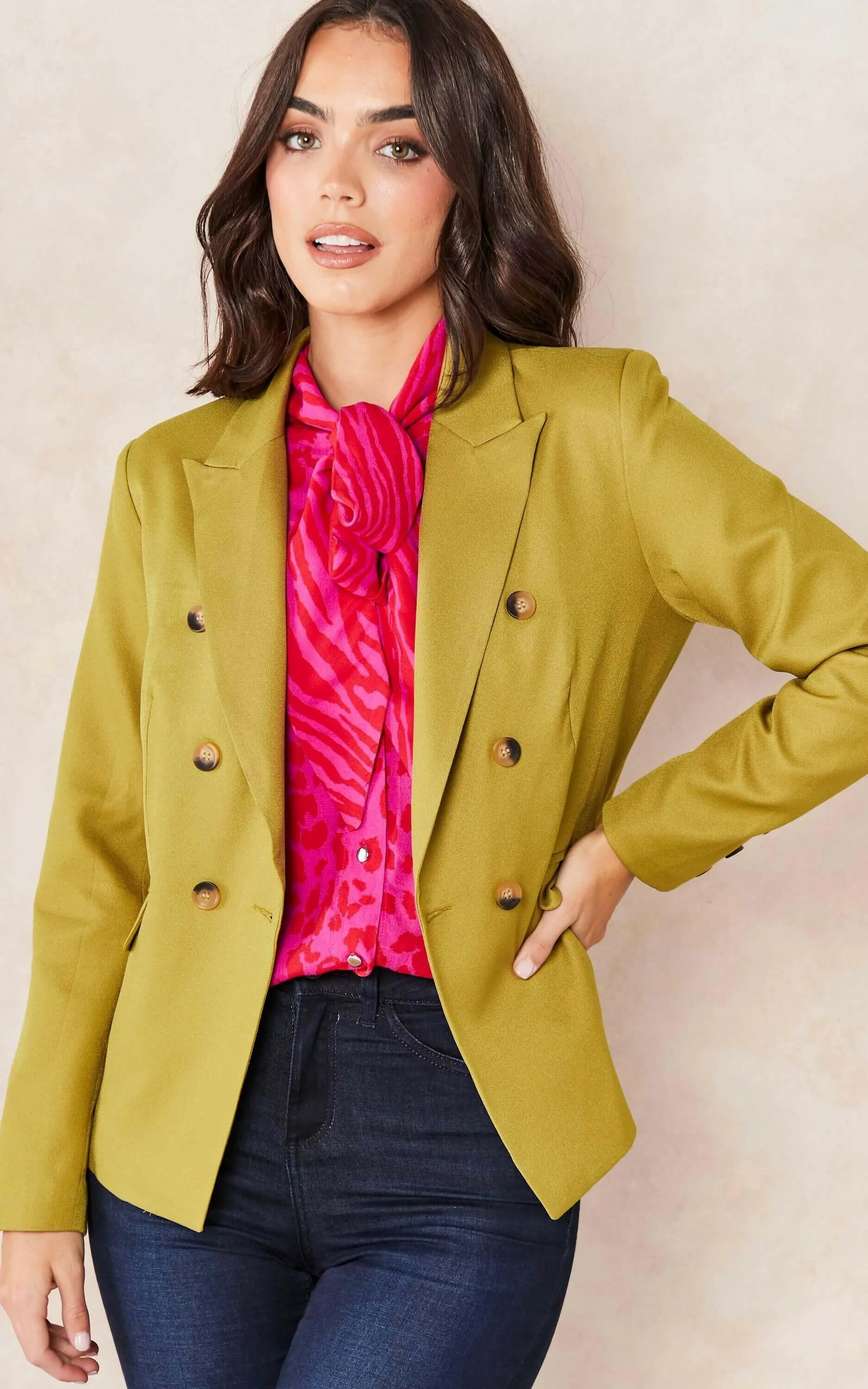 Olive Solid Blazer