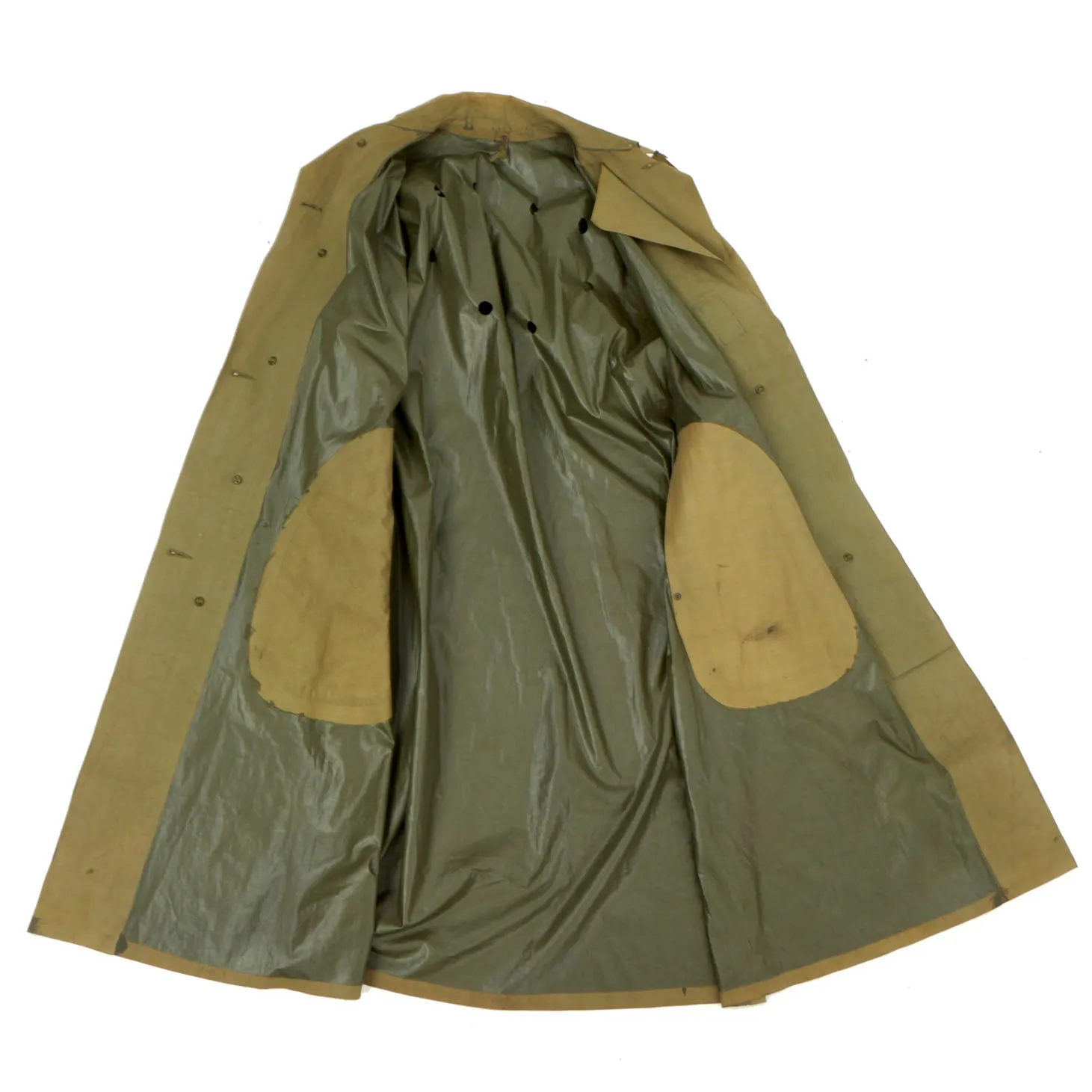 Original U.S. WWII 1942 U.S. Army Raincoat and Navy Sou’wester Hat - As Published in Reference Book