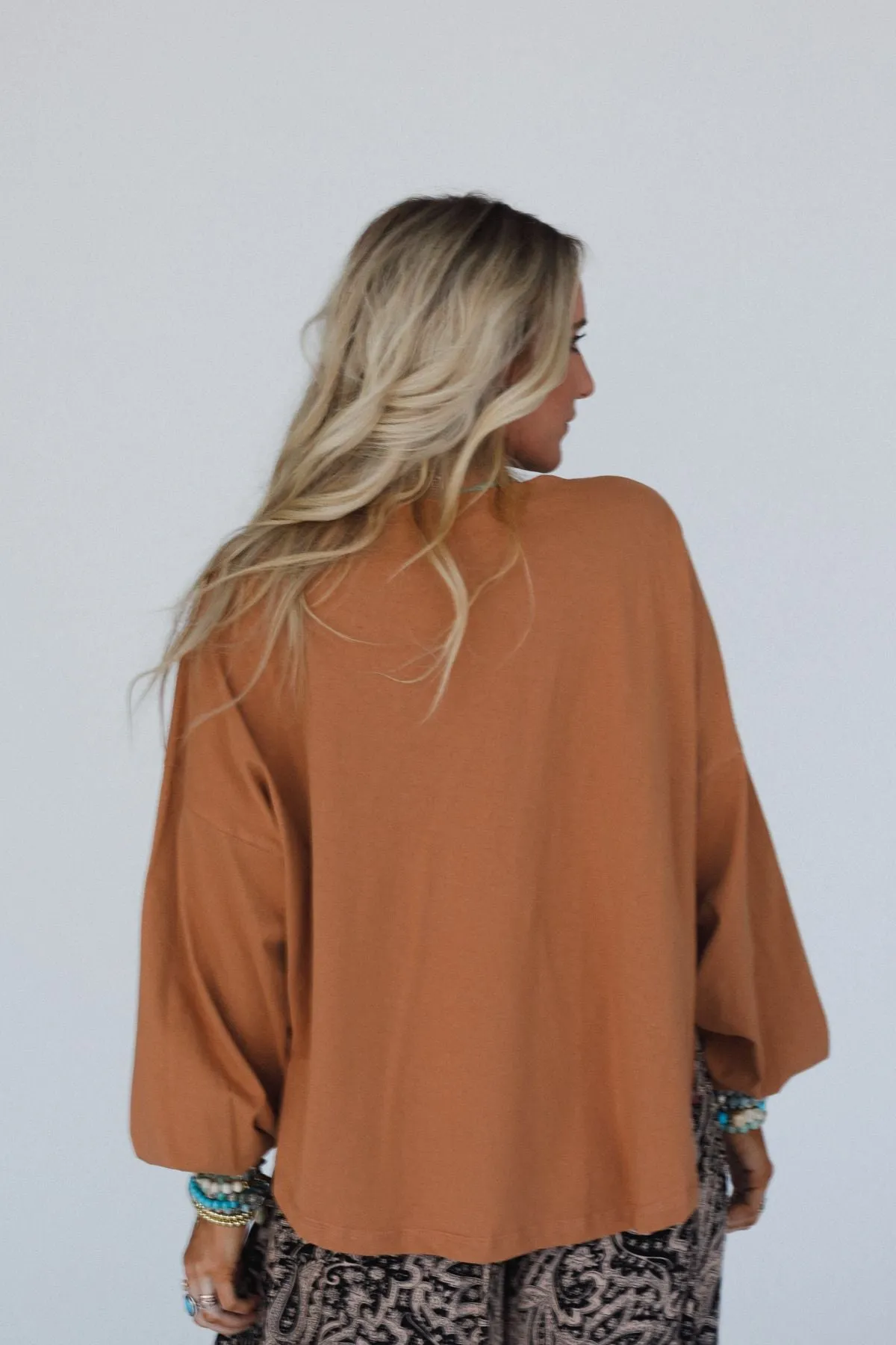 Ovalie Studded Star Top - Caramel