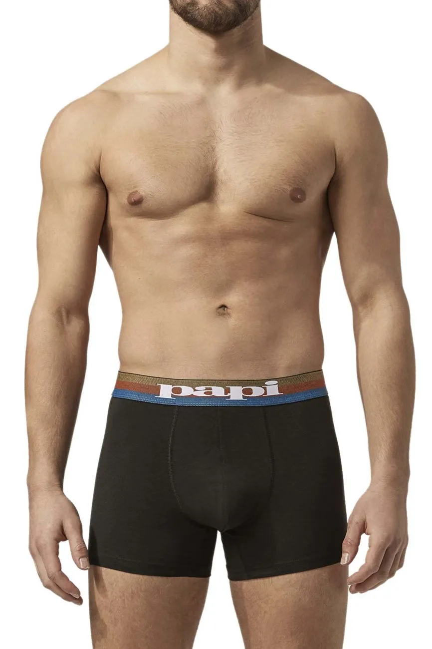 Papi UMPA088 2PK Microflex Brazilian Boxer Briefs Color Blue-Black