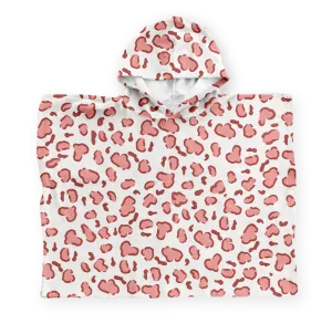 Pink Leopard Keiki Poncho, Medium