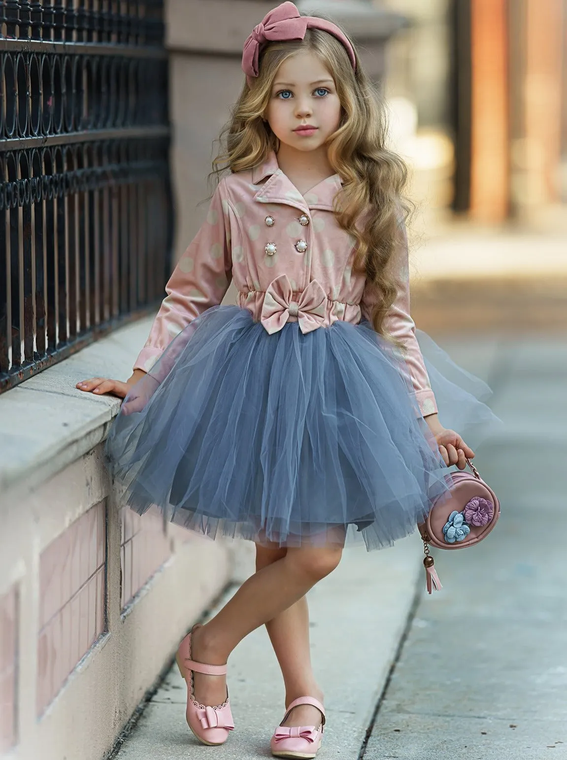 Posh Princess Polka Dot Blazer Tutu Dress