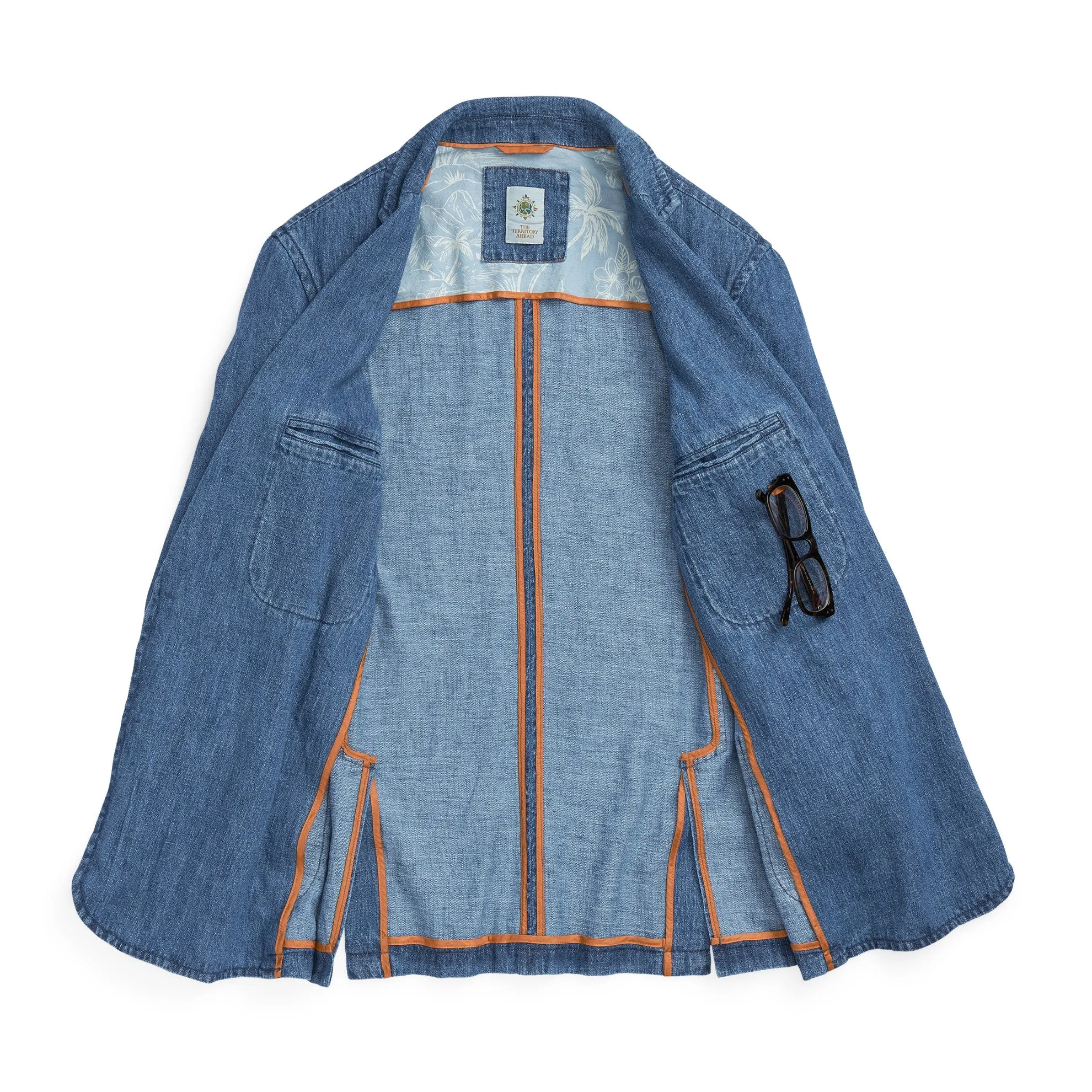 Positano Linen-Denim Blazer