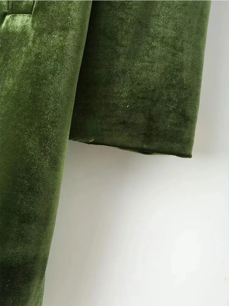 Pre Order:  Velvety Emerald Green Blazer