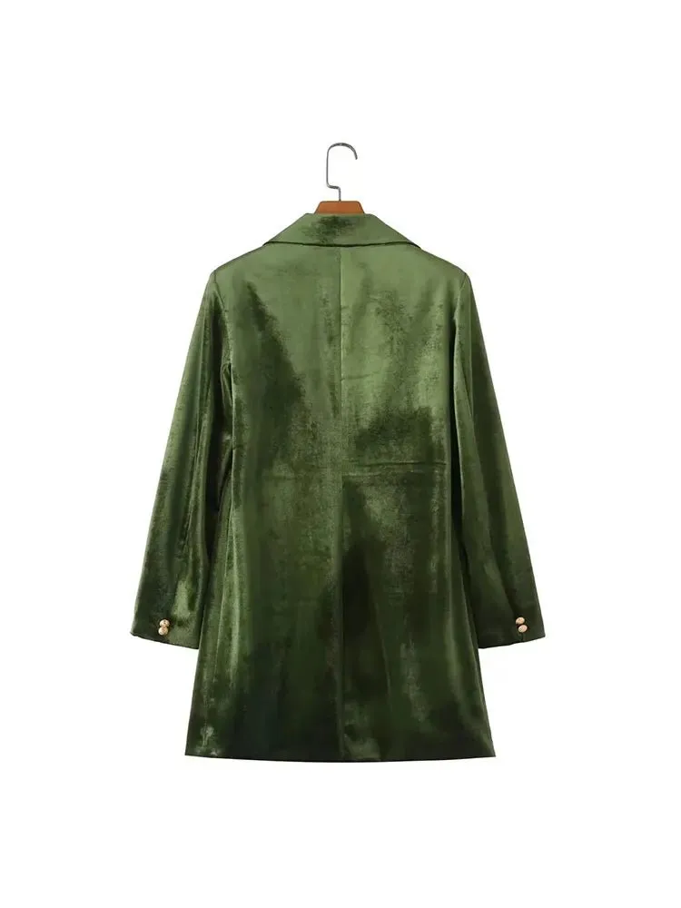 Pre Order:  Velvety Emerald Green Blazer