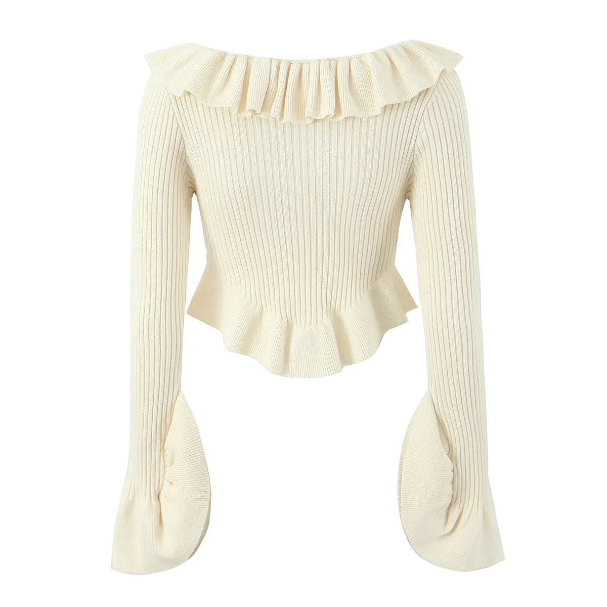 Pre Order: Wooden Ear Slim Fit Short Knitted Top