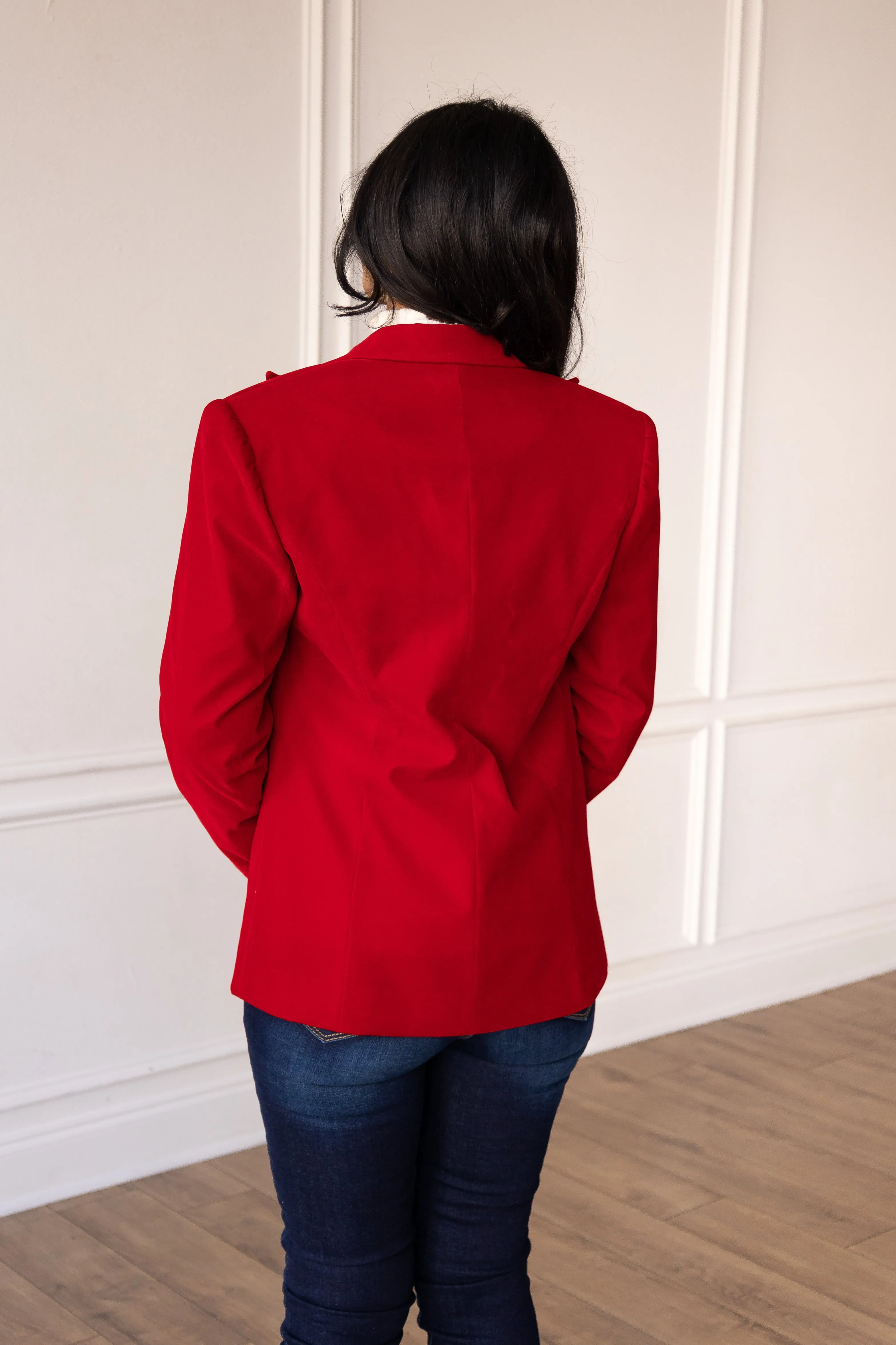 Red Velvet Blazer