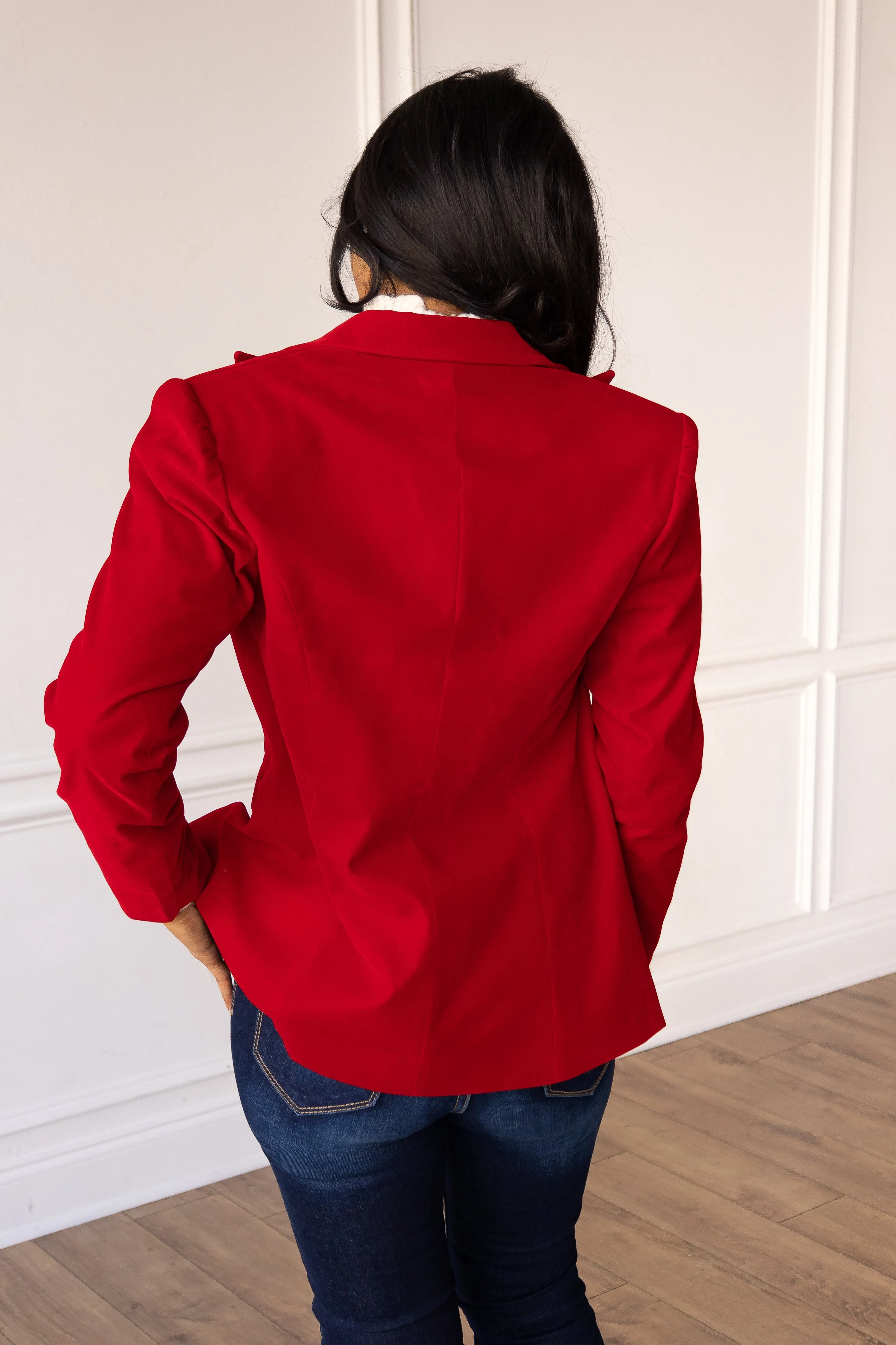 Red Velvet Blazer