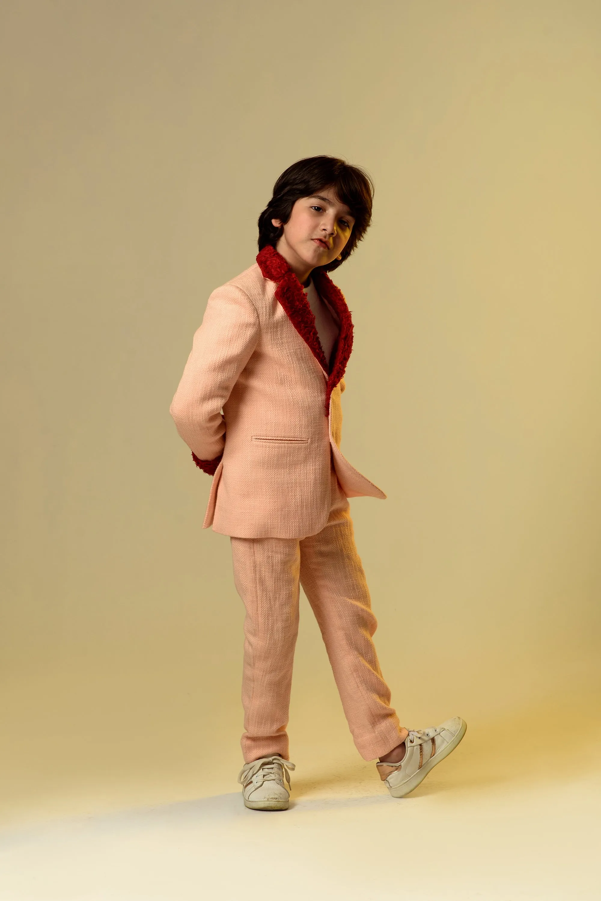 Resolute Everyday- Cotton Slub Blazer & Trouser Set For Boys