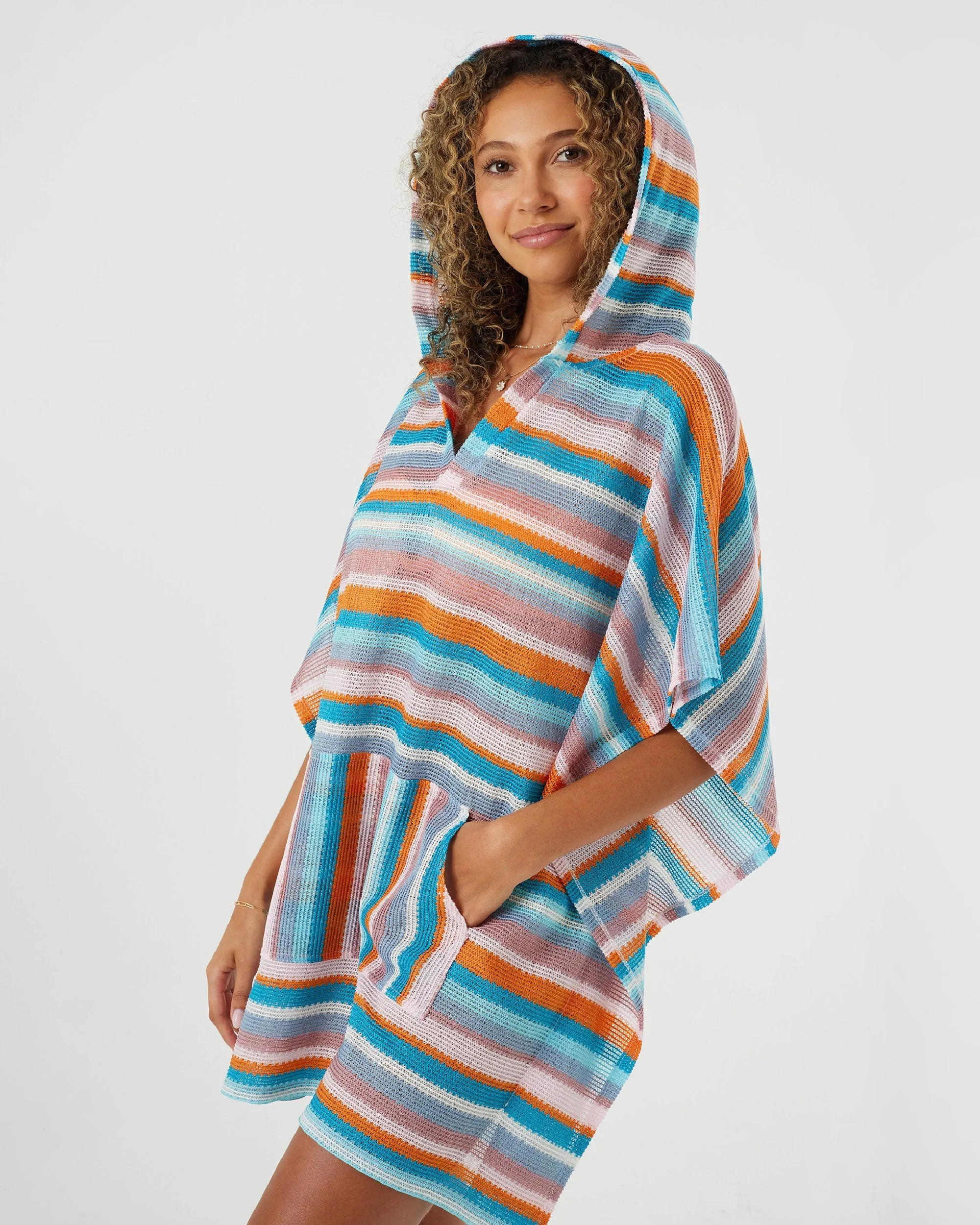 Salty Soul Poncho Beach Cover-Up - Multi