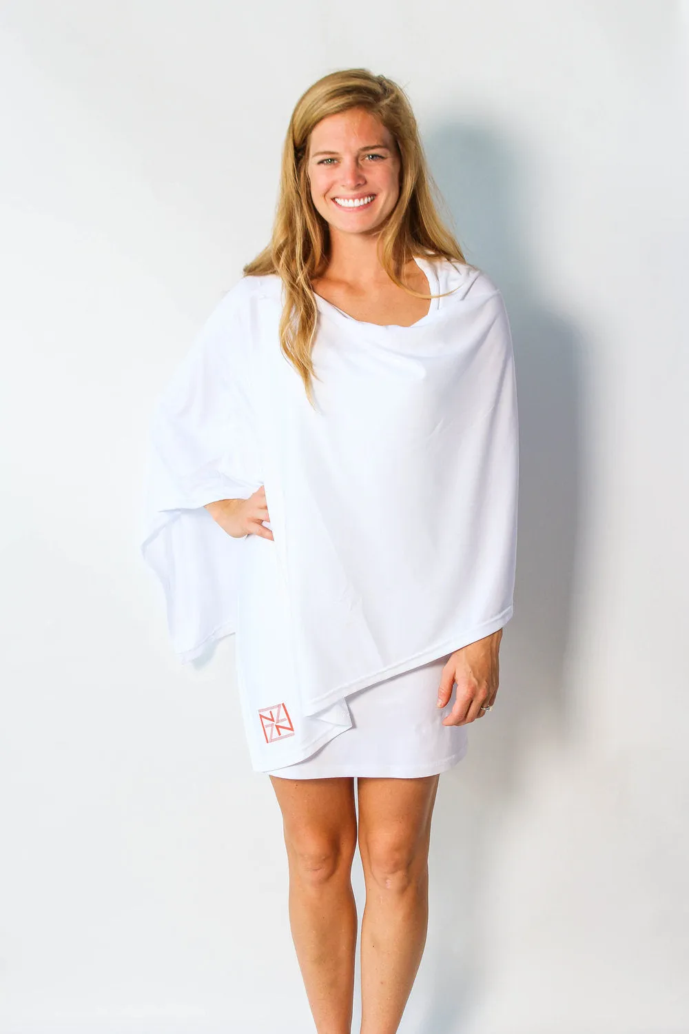 Sand Dunes White Party Poncho