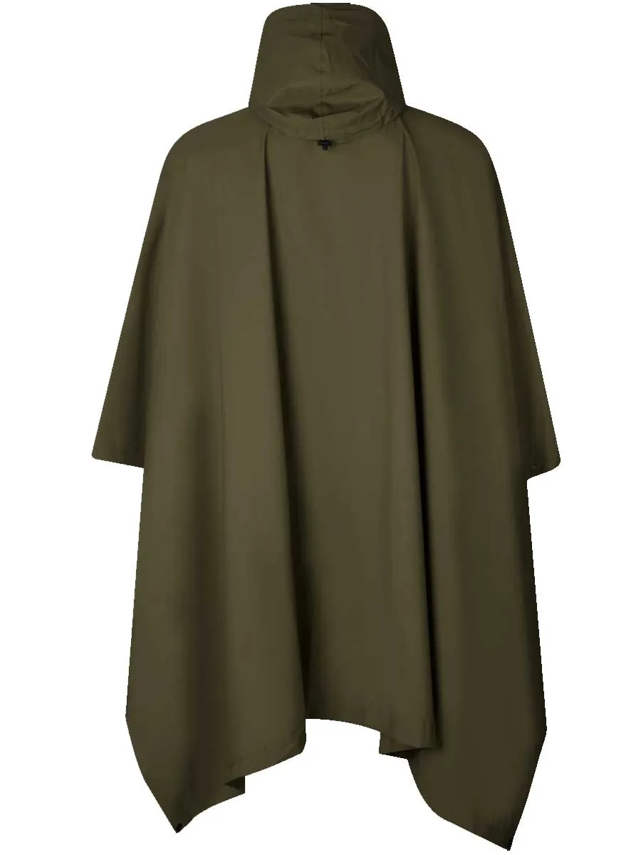 SEELAND Taxus Packable Rain Poncho - Pine Green