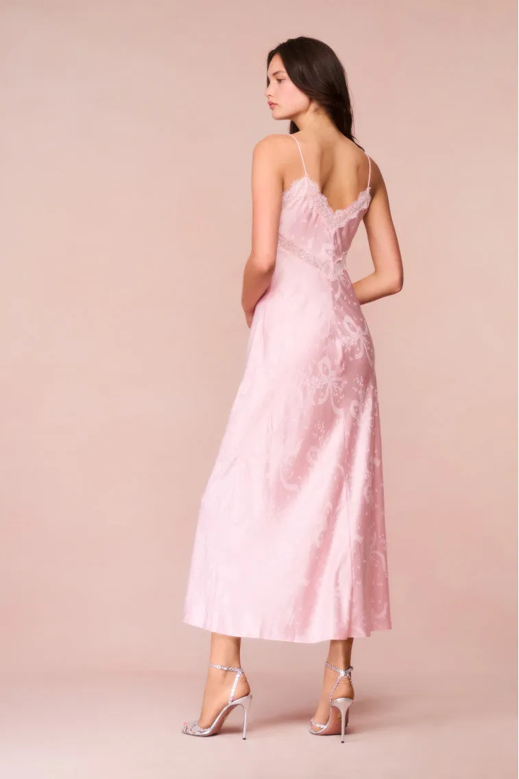 Serita Bow Jacquard Maxi Dress