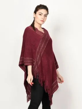 Shimmer Striped Poncho