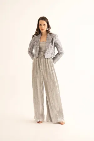 Silver Frost Crop Blazer