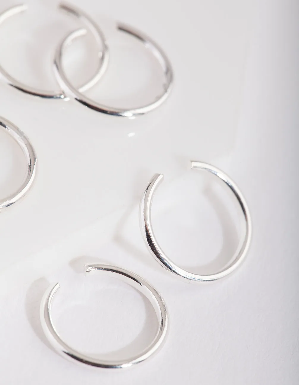 Silver Mini Faux Body Jewellery Rings