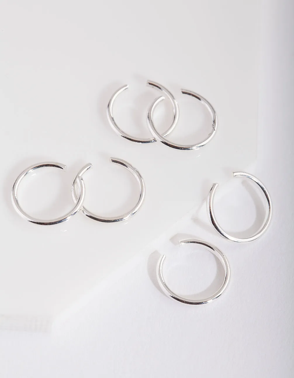 Silver Mini Faux Body Jewellery Rings